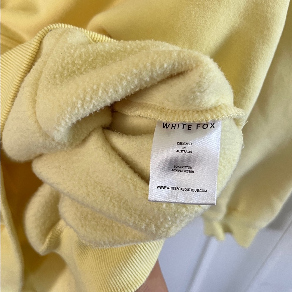 NWOT White Fox Boutique With Love Always Oversized Hoodie Lemon Size M/L - Picture 9 of 11